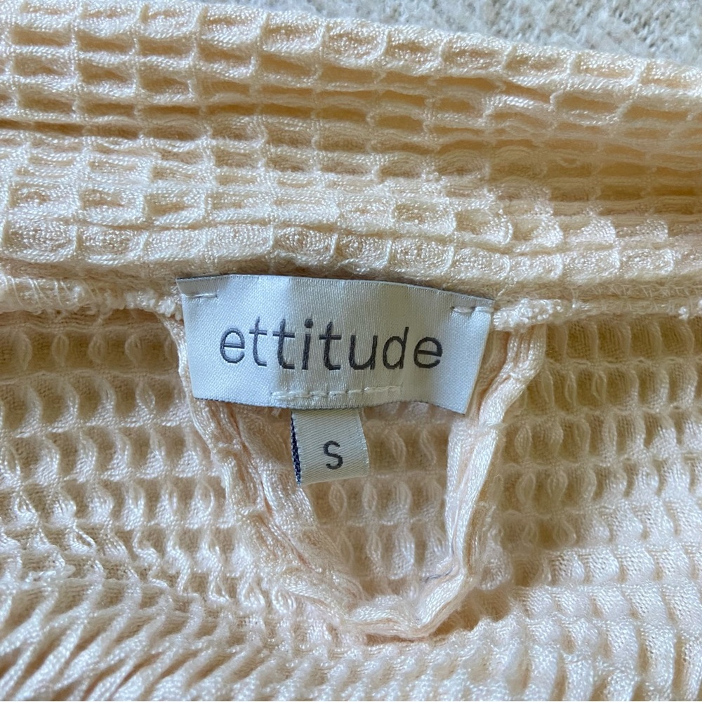 Ettitude Waffle Bamboo Cream Robe - Picture 9 of 11